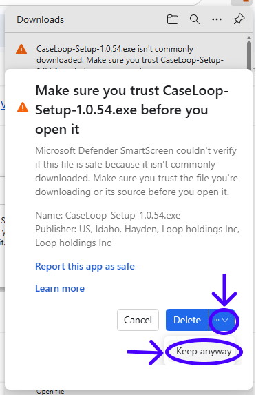Confirmation dialog headed 